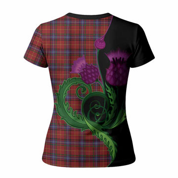 Maynard Tartan Women T shirt Traditional Scottish Thistle