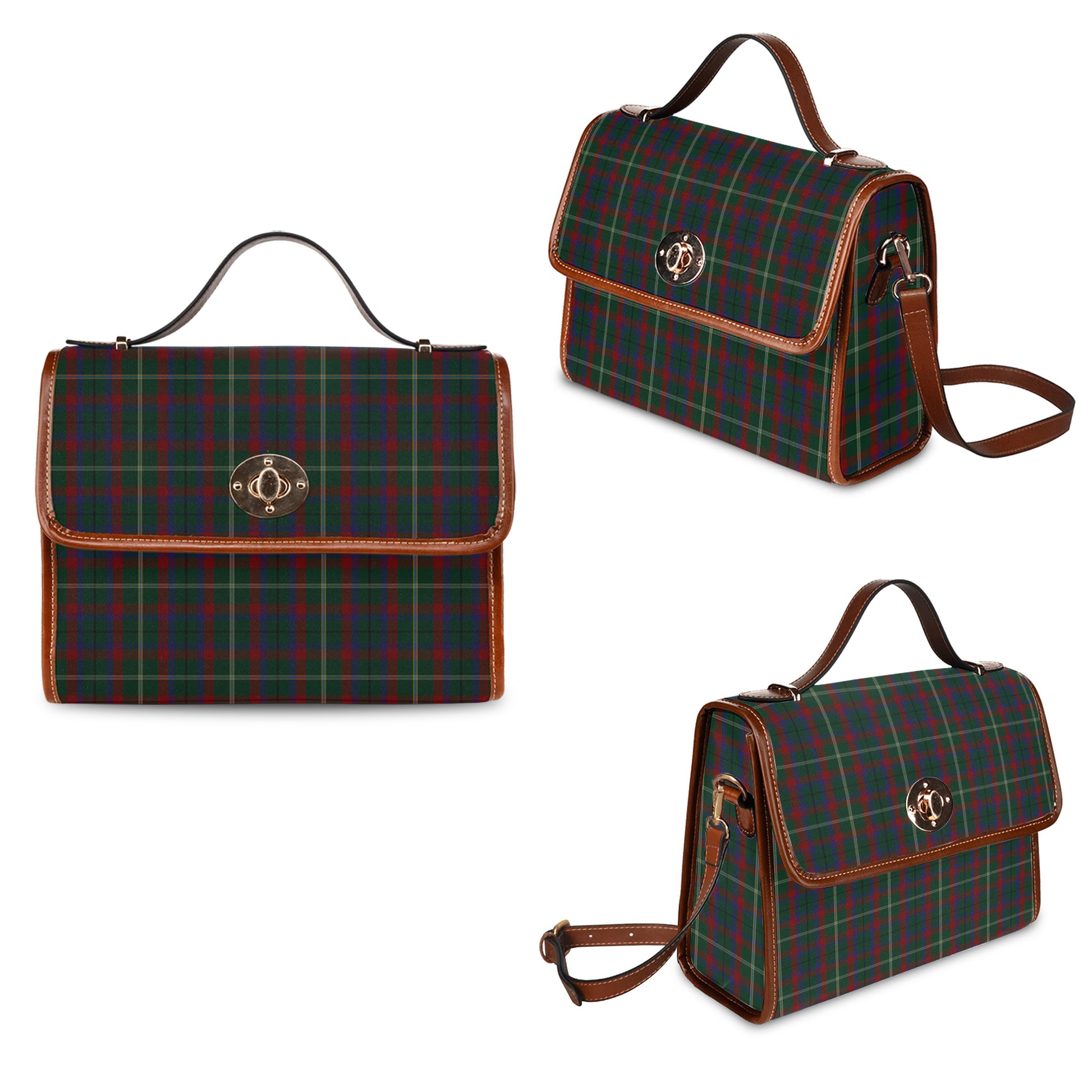 mayo-tartan-leather-strap-waterproof-canvas-bag