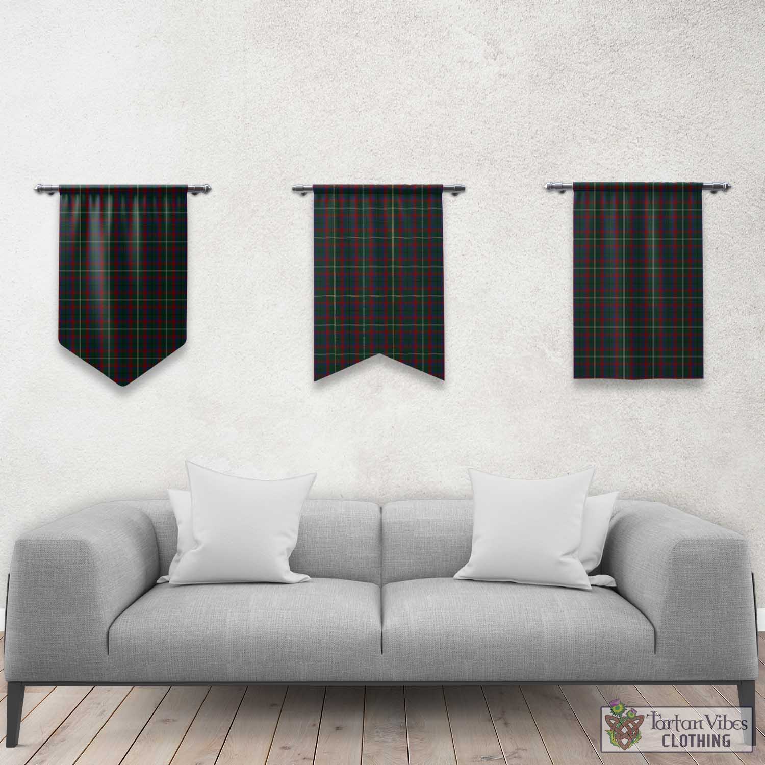 Tartan Vibes Clothing Mayo County Ireland Tartan Gonfalon, Tartan Banner