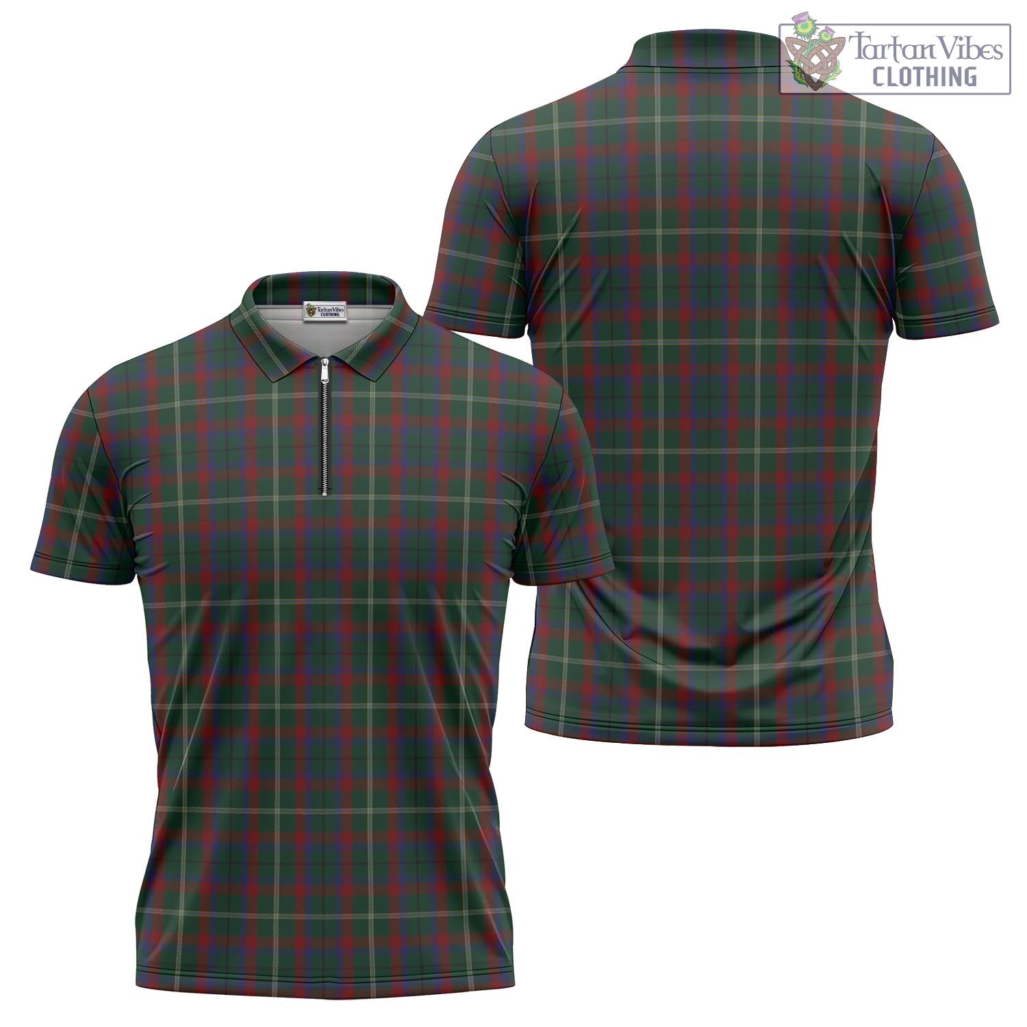 Mayo County Ireland Tartan Zipper Polo Shirt Unisex - Tartan Vibes Clothing