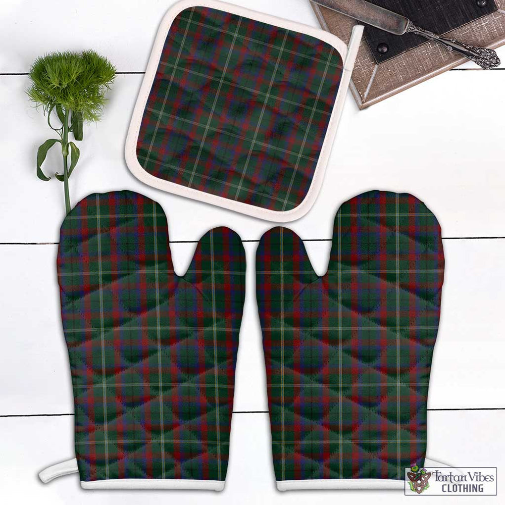 Mayo County Ireland Tartan Combo Oven Mitt & Pot-Holder Combo 2 Oven Mitt & 1 Pot-Holder Black - Tartan Vibes Clothing