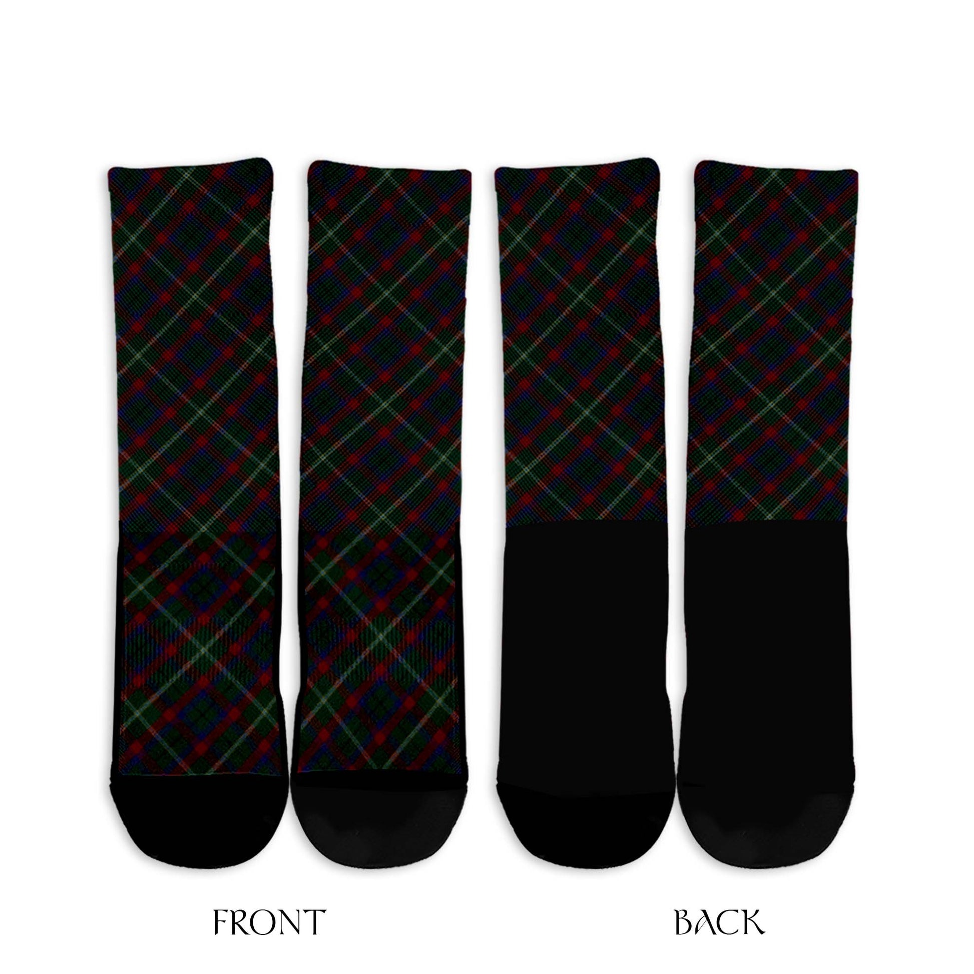 Mayo County Ireland Tartan Crew Socks Cross Tartan Style - Tartanvibesclothing