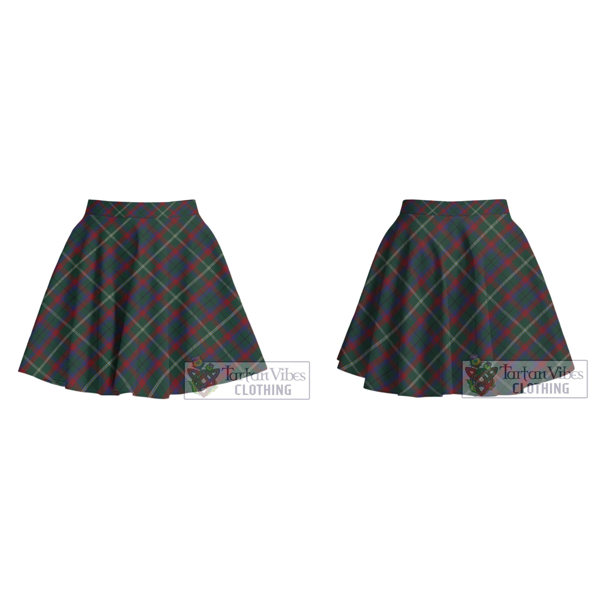 Mayo County Ireland Tartan Women's Plated Mini Skirt Cross Style - Tartan Vibes Clothing