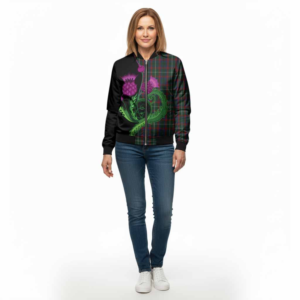 Mayo County Ireland Tartan Bomber Jacket Traditional Scottish Thistle