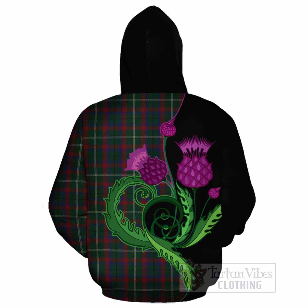Mayo County Ireland Tartan Cotton Hoodie Traditional Scottish Thistle