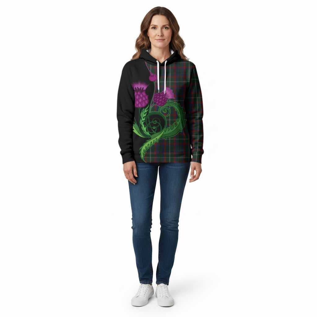 Mayo County Ireland Tartan Cotton Hoodie Traditional Scottish Thistle