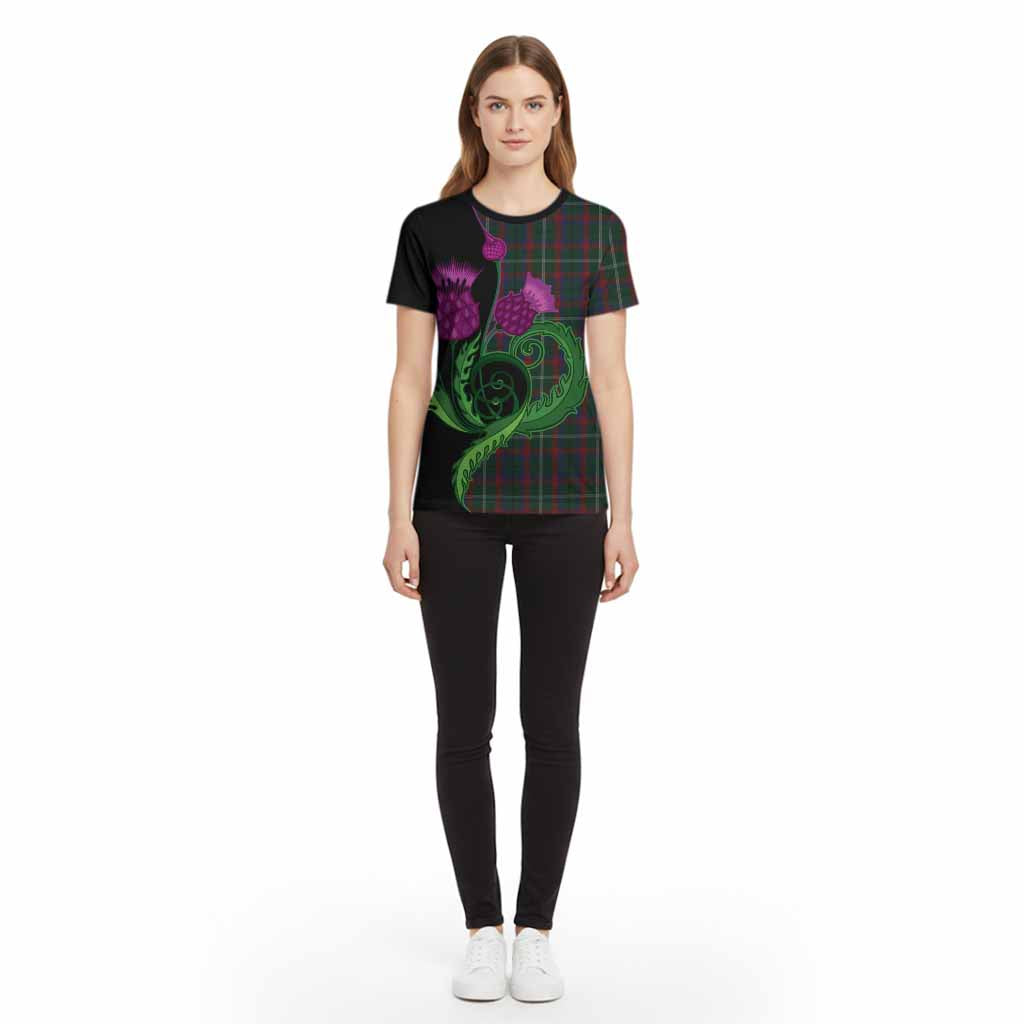 Mayo County Ireland Tartan Cotton T-shirt Traditional Scottish Thistle