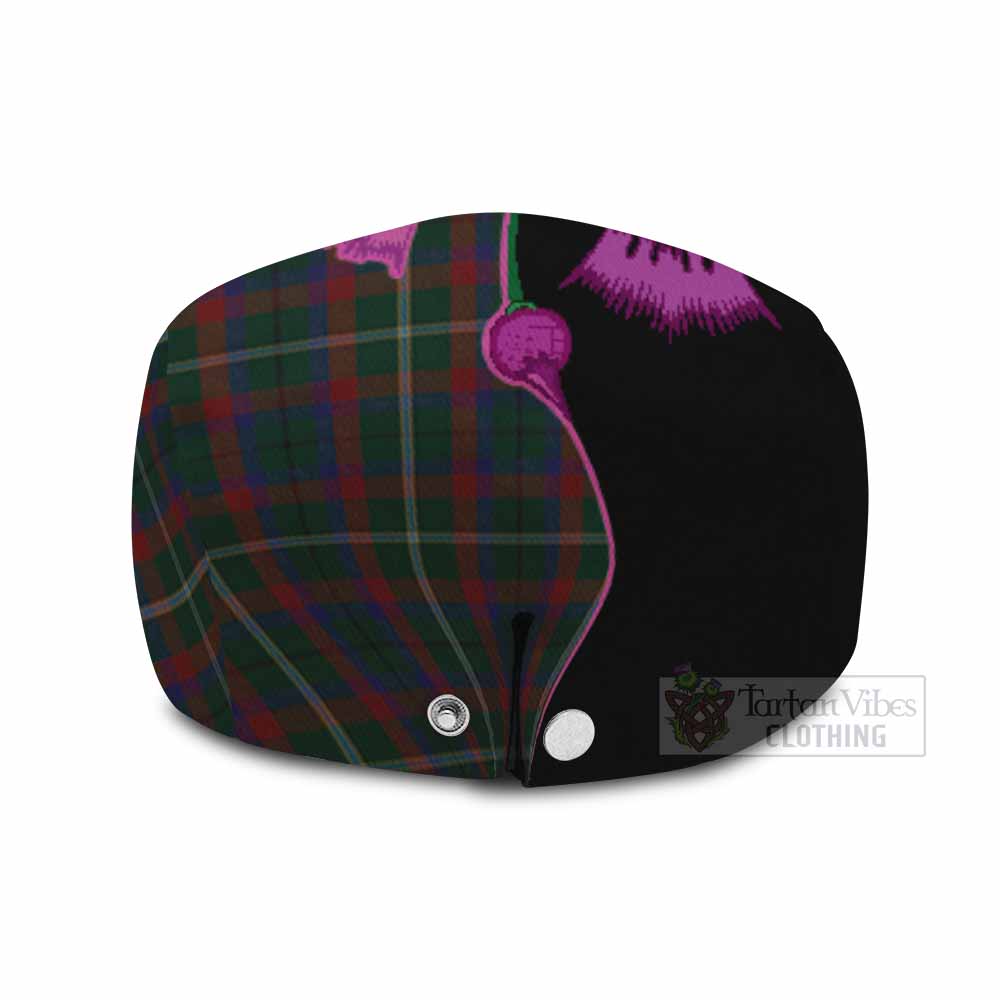 Mayo County Ireland Tartan Flat Cap, Jeff Cap Traditional Scottish Thistle