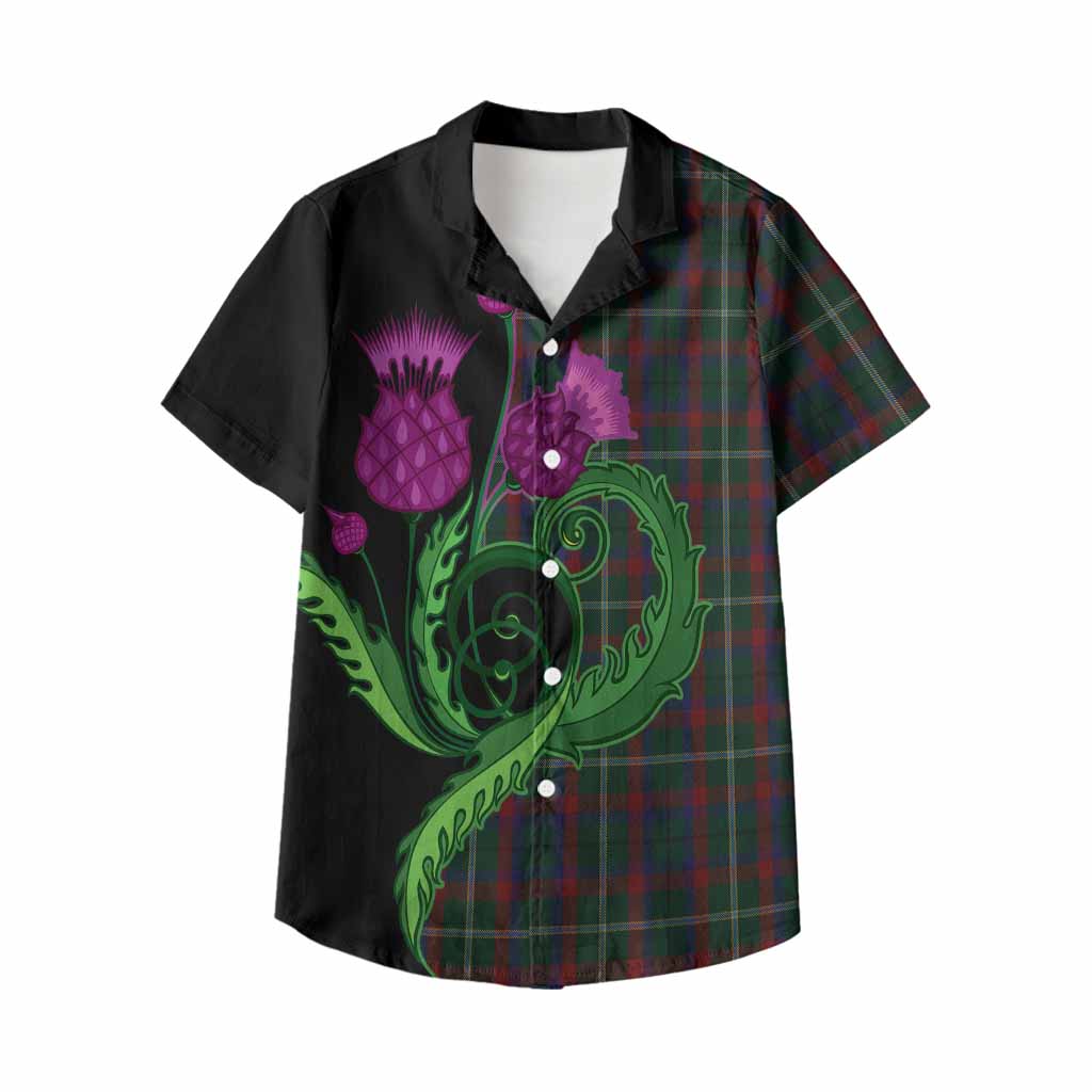 Mayo County Ireland Tartan Kid Hawaiian Shirt Traditional Scottish Thistle