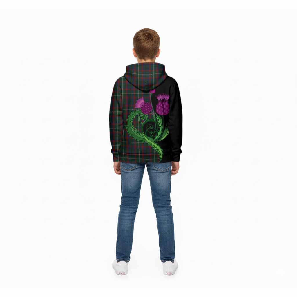 Mayo County Ireland Tartan Kid Hoodie Traditional Scottish Thistle