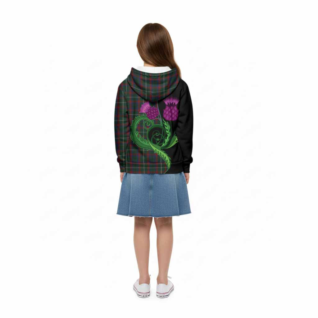 Mayo County Ireland Tartan Kid Hoodie Traditional Scottish Thistle