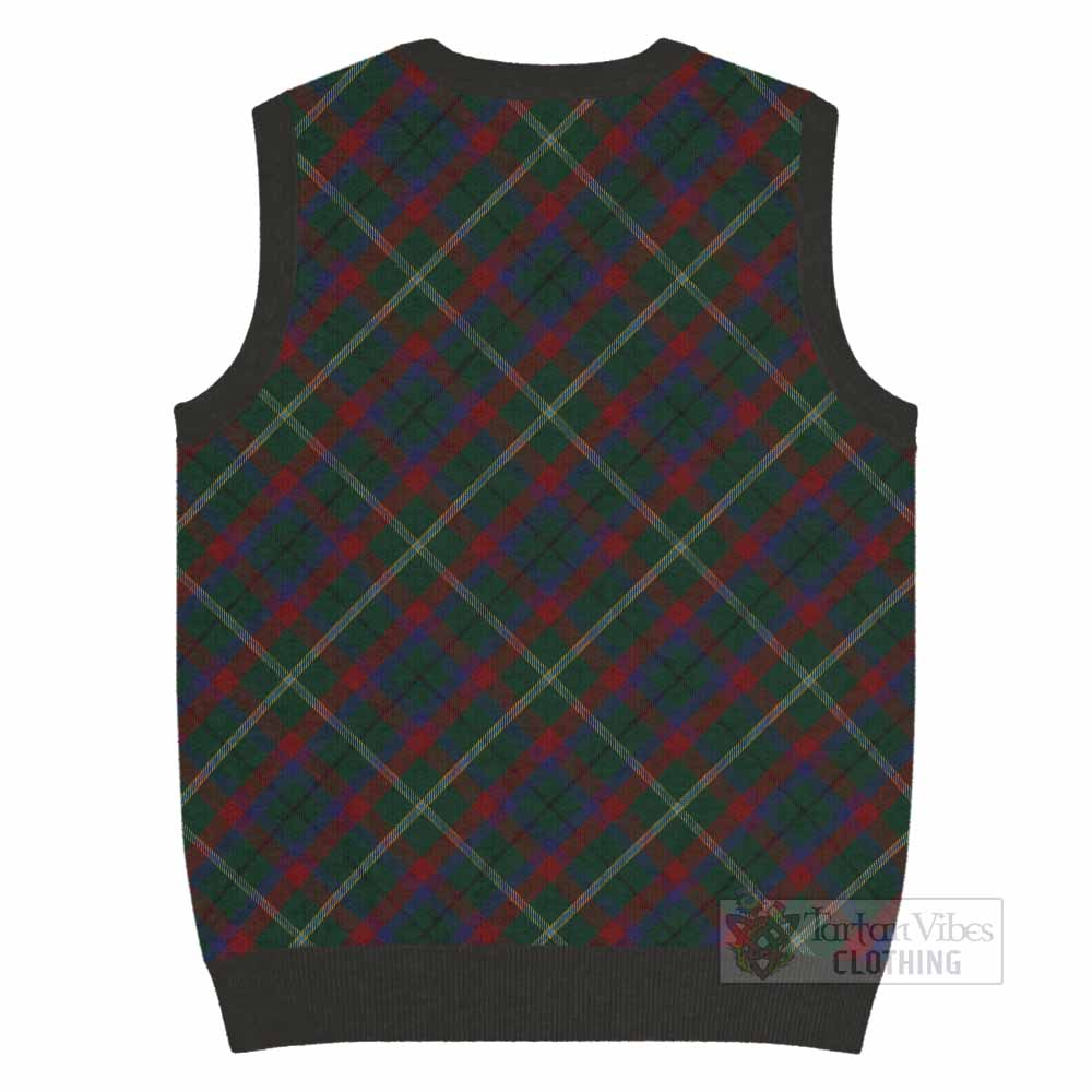 Mayo County Ireland Tartan  Knitted V-Neck Vest Cross Style