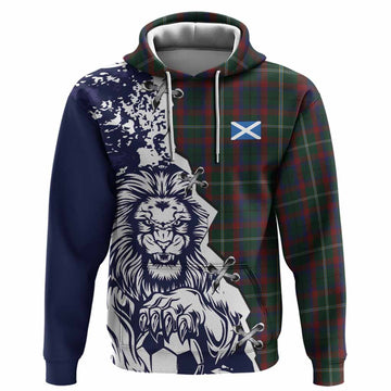 Mayo County Ireland Tartan Scottish Hoodie Angry Lion With Soccer Ball Style
