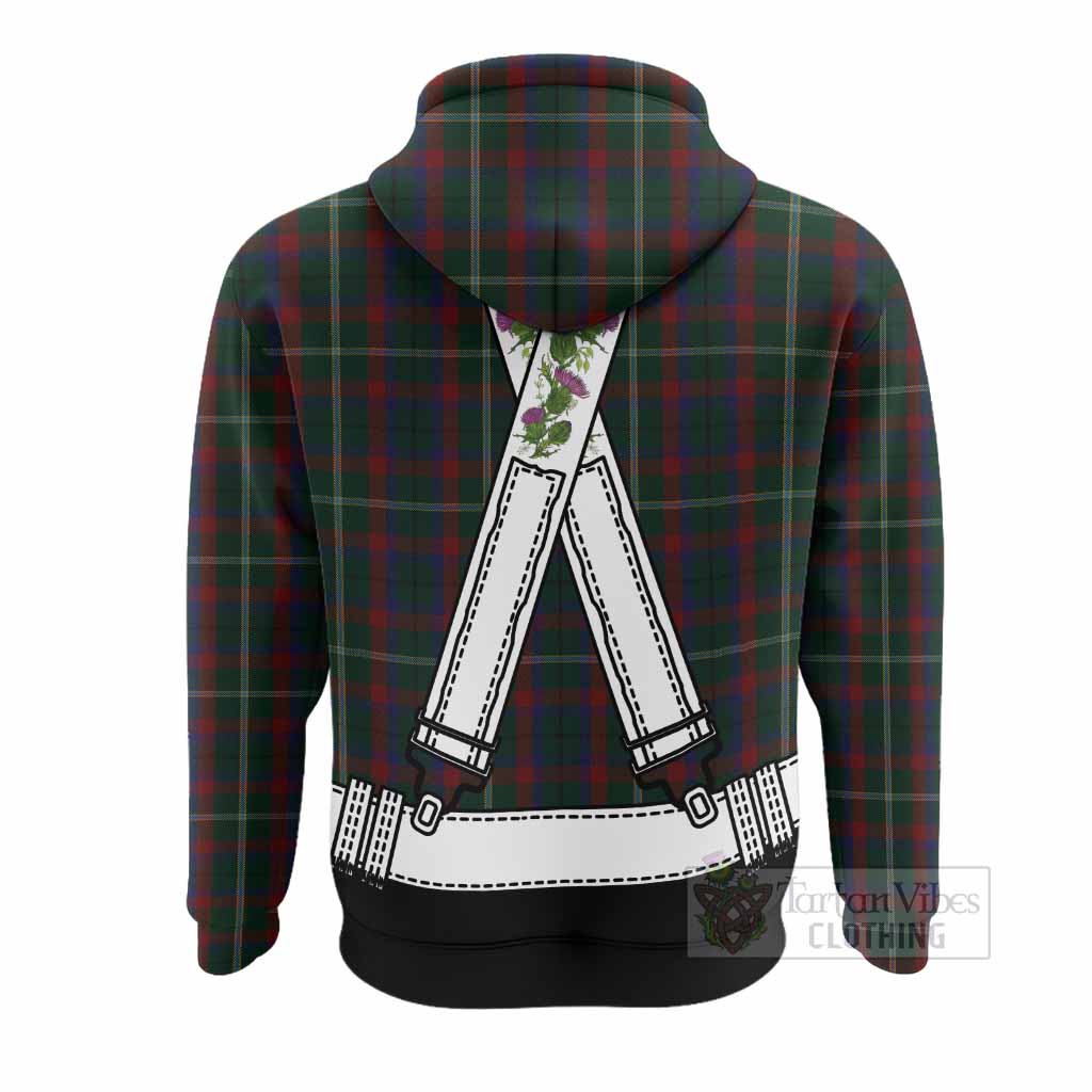 Mayo Tartan Lederhosen Costume Hoodie Scotland Thistle Floral