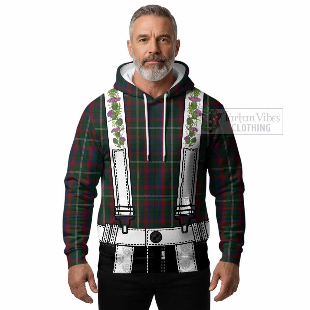 Mayo Tartan Lederhosen Costume Hoodie Scotland Thistle Floral