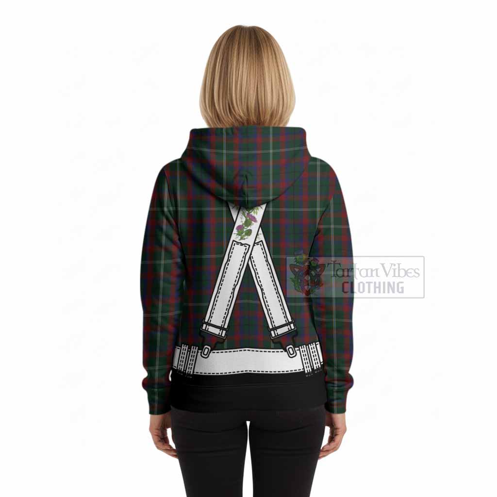 Mayo Tartan Lederhosen Costume Hoodie Scotland Thistle Floral