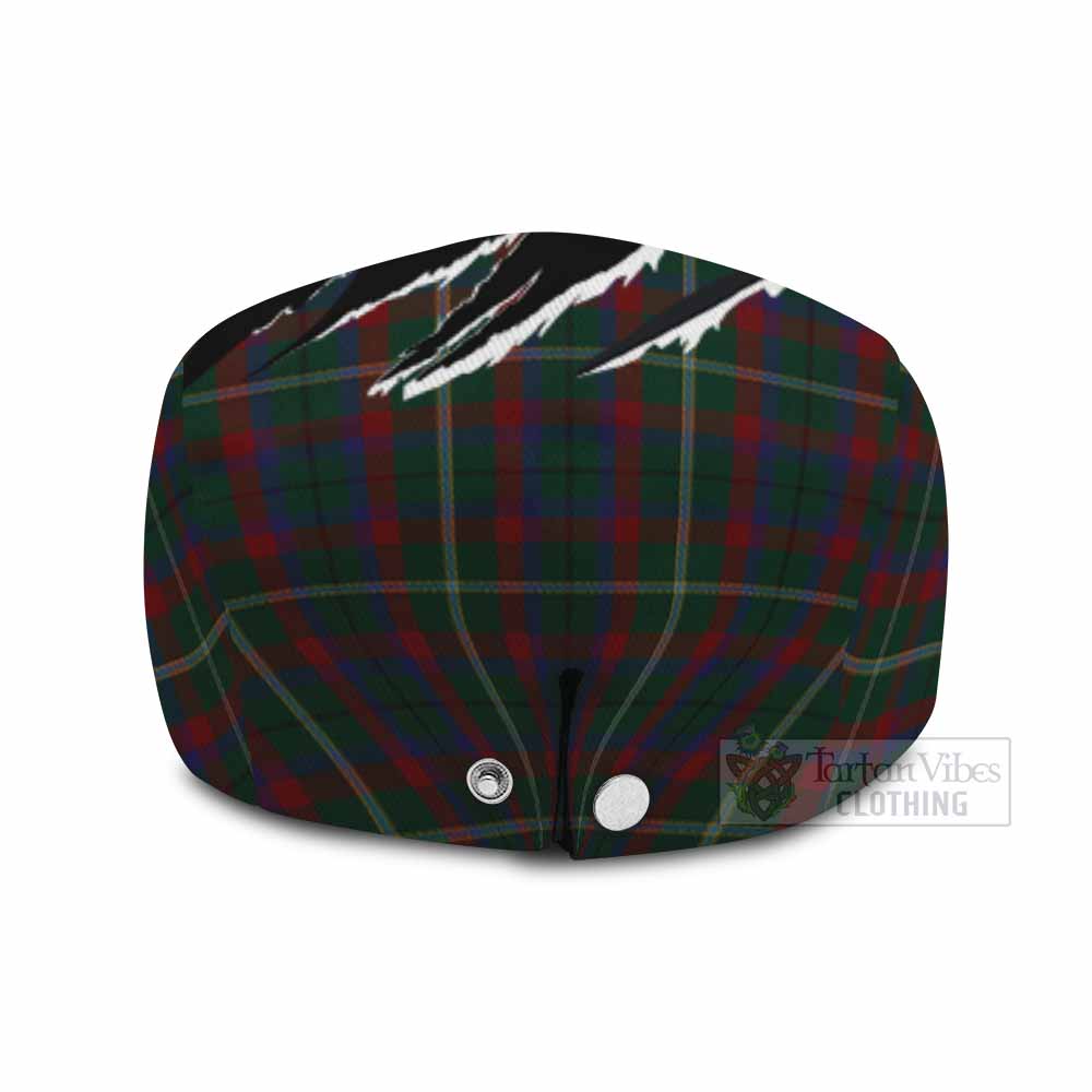 Mayo Tartan Loch Ness Monster Flat Cap, Jeff Cap Celtic Knot Nessie Art