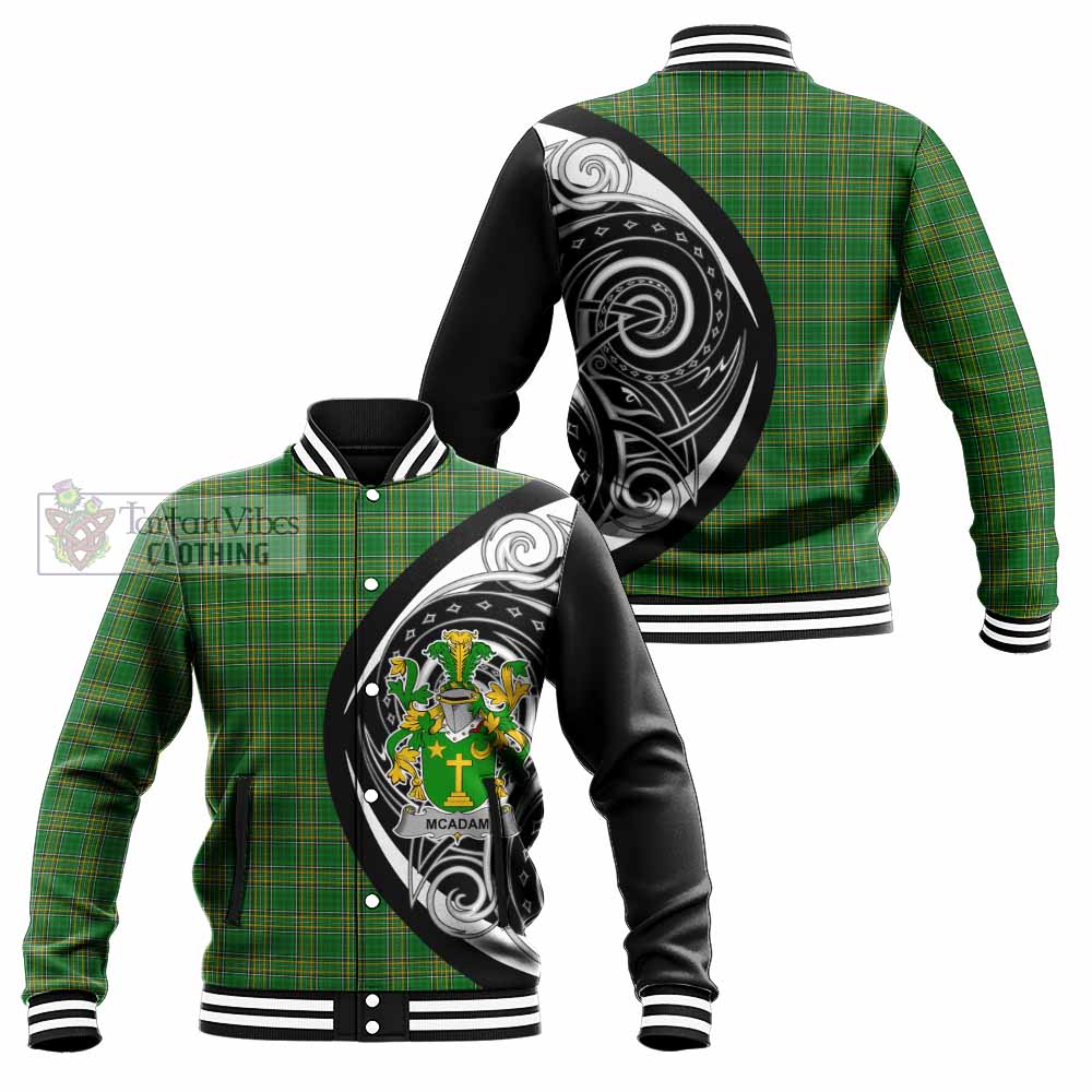 Tartan Vibes Clothing McAdam Irish Clan Baseball Jacket Celtic Circle Style