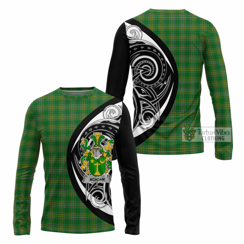 McAdam Irish Clan Long Sleeve T-Shirt Celtic Circle Style - Tartan Vibes Clothing