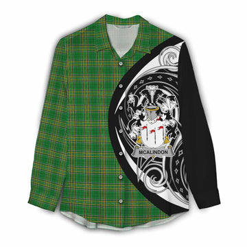 McAlindon Irish Clan Women's Casual Shirt Celtic Circle Style Female - Tartan Vibes Clothing