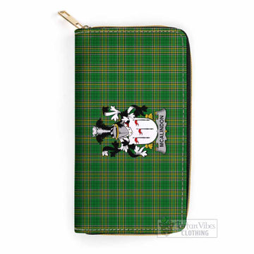 McAlindon Irish Clan Tartan Women's Leather Wallet with Coat of Arms