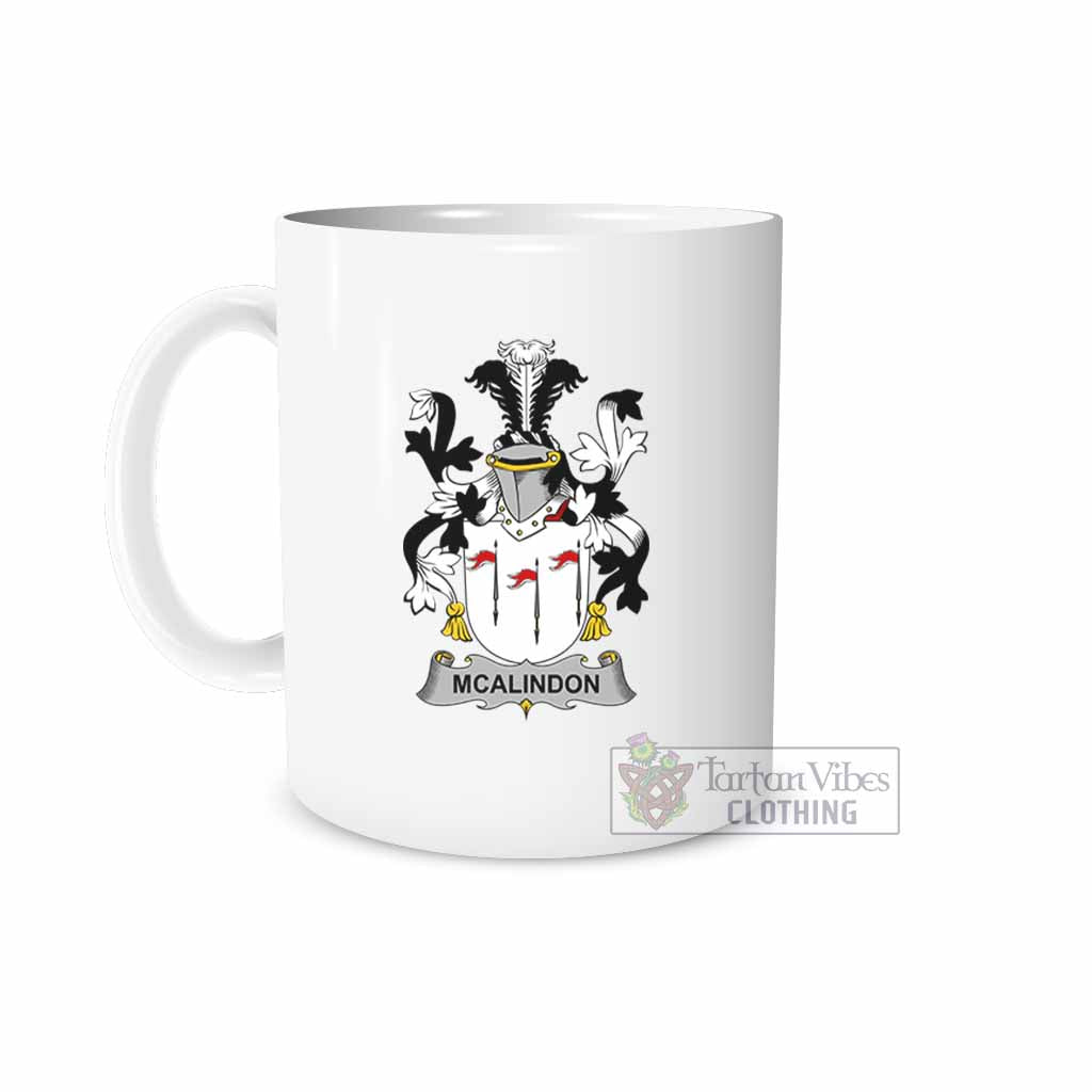Tartan Vibes Clothing McAlindon Irish Clan Coat of Arms Ceramic Mug