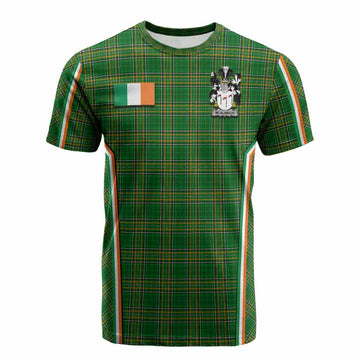 McAlindon Irish Clan Coat of Arm Tartan Cotton T-shirt Flag Style