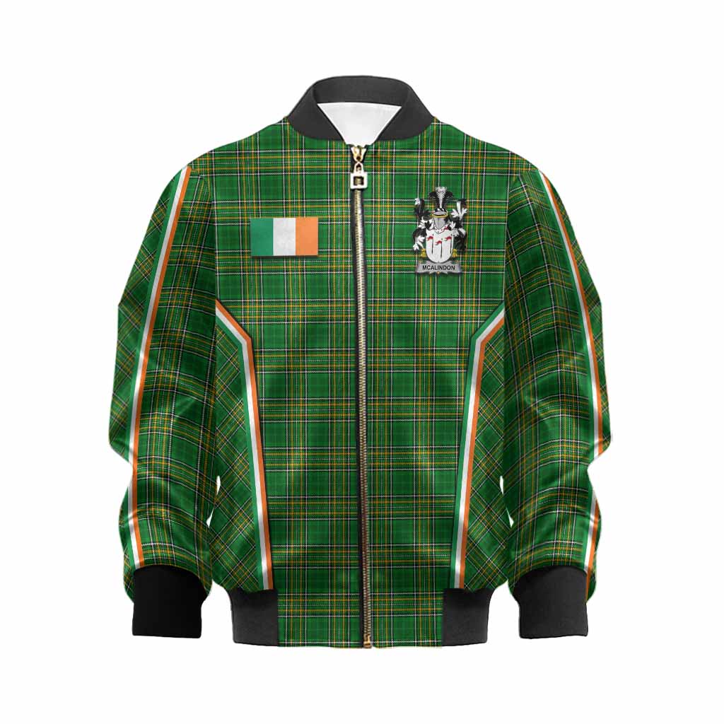 McAlindon Irish Clan Coat of Arm Tartan Kid Bomber Jacket Flag Style