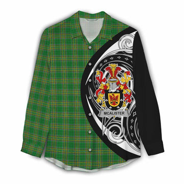 McAlister Irish Clan Women's Casual Shirt Celtic Circle Style Female - Tartan Vibes Clothing