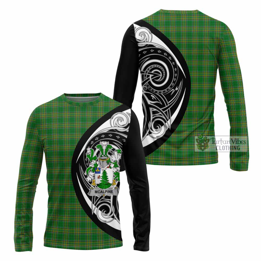 McAlpine Irish Clan Long Sleeve T-Shirt Celtic Circle Style - Tartan Vibes Clothing