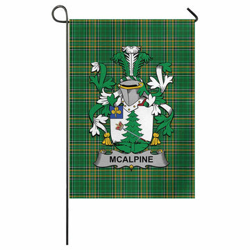 McAlpine Irish Clan Tartan Garden Flag with Coat of Arms