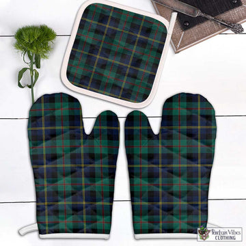 McAskill Modern Tartan Combo Oven Mitt & Pot-Holder Combo 2 Oven Mitt & 1 Pot-Holder Black - Tartan Vibes Clothing