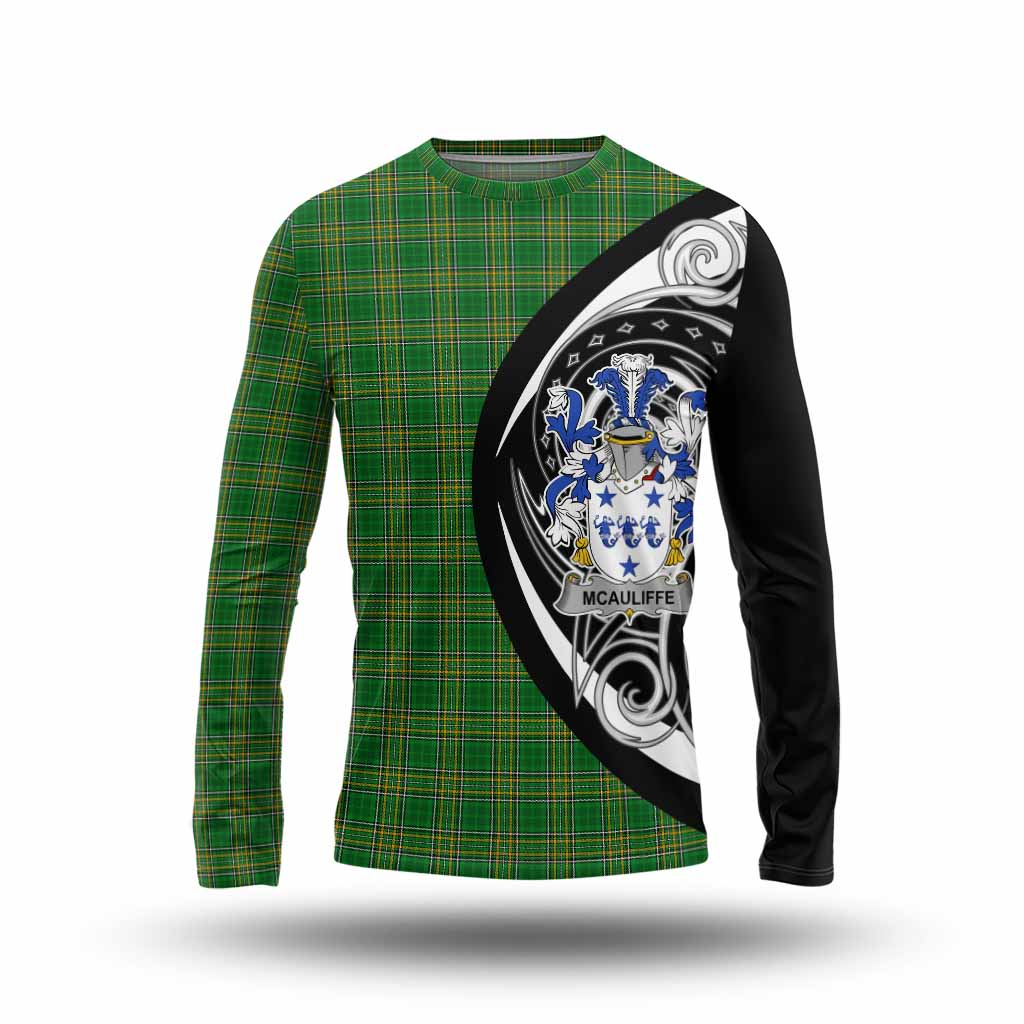 McAuliffe Irish Clan Long Sleeve T-Shirt Celtic Circle Style Unisex - Tartan Vibes Clothing