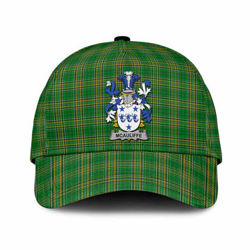 McAuliffe Irish Clan Tartan Classic Cap with Coat of Arms
