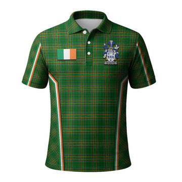 McAuliffe Irish Clan Coat of Arm Tartan Polo Shirt Flag Style