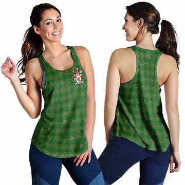McAwley Irish Clan Tartan Women's Racerback Tanks with Coat of Arms 4XL - Tartan Vibes Clothing