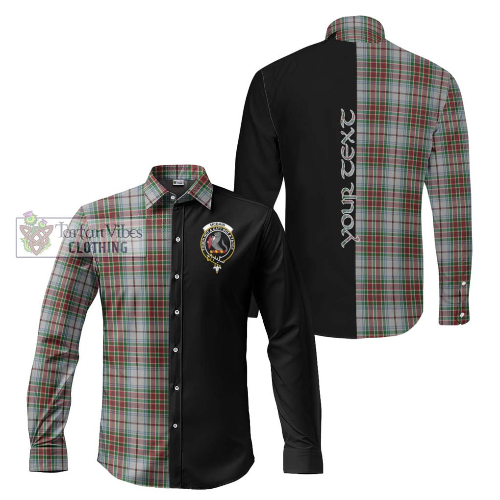 McBain Dress Tartan Long Sleeve Button Shirt with Family Crest and Half Of Me Style Men's Shirt S - Tartanvibesclothing Shop