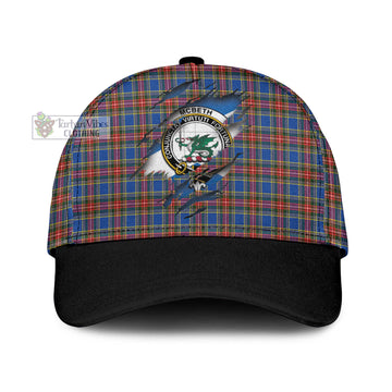 Tartan Vibes Clothing McBeth Tartan Classic Cap with Family Crest In Me Style