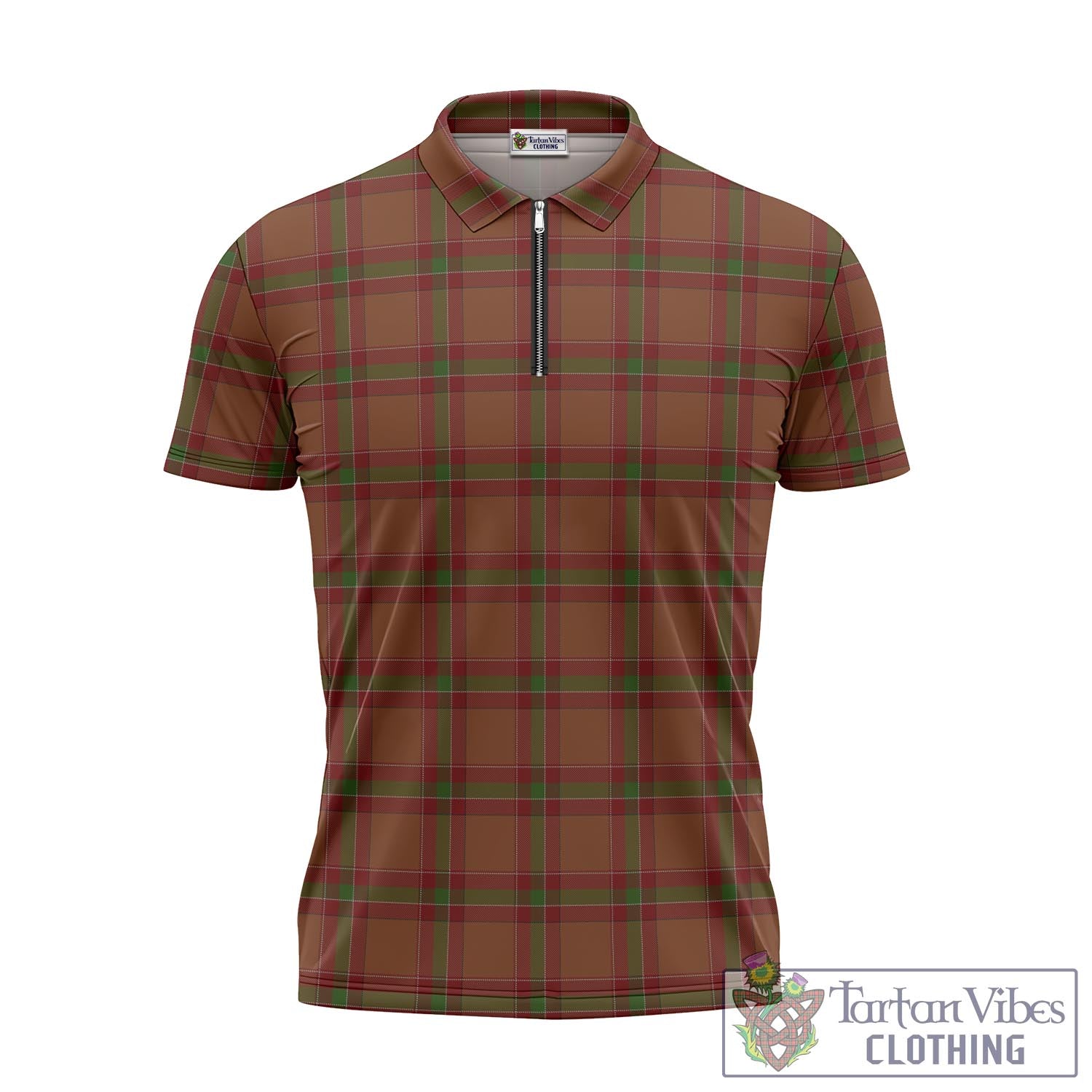 Tartan Vibes Clothing McBrayer Tartan Zipper Polo Shirt