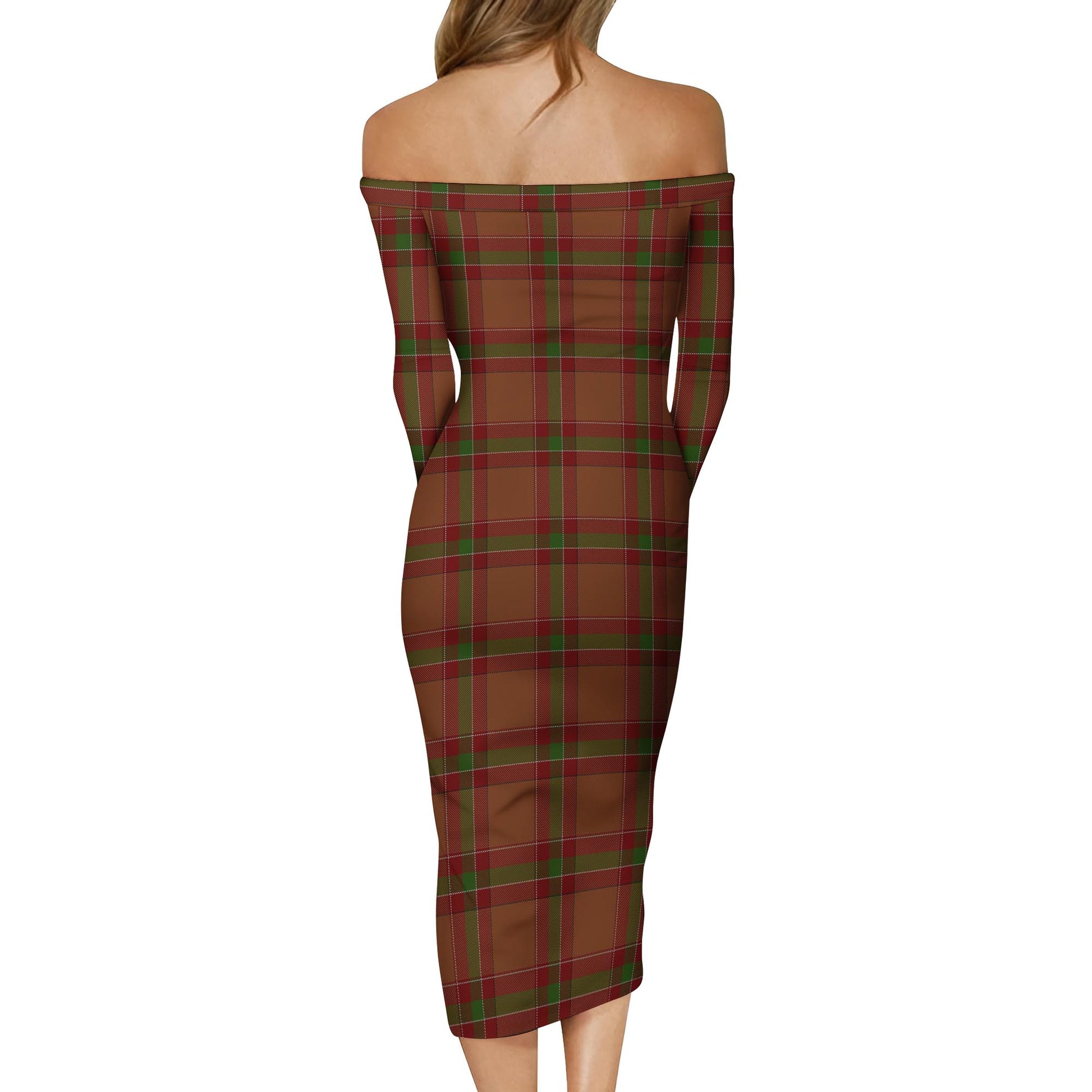 McBrayer Tartan Off Shoulder Lady Dress - Tartanvibesclothing