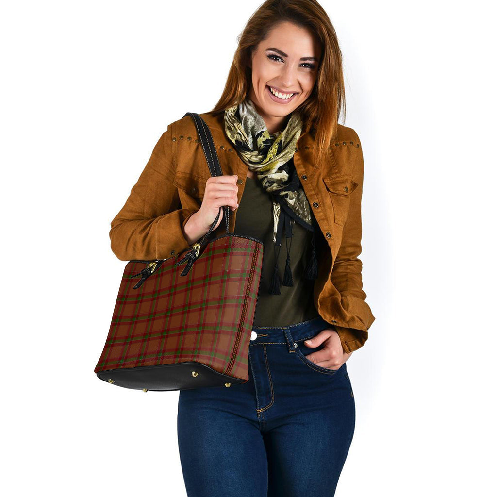 McBrayer Tartan Leather Tote Bag - Tartan Vibes Clothing