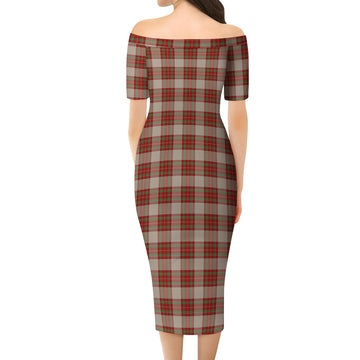 McBrayer Dress Tartan Off Shoulder Lady Dress - Tartan Vibes Clothing
