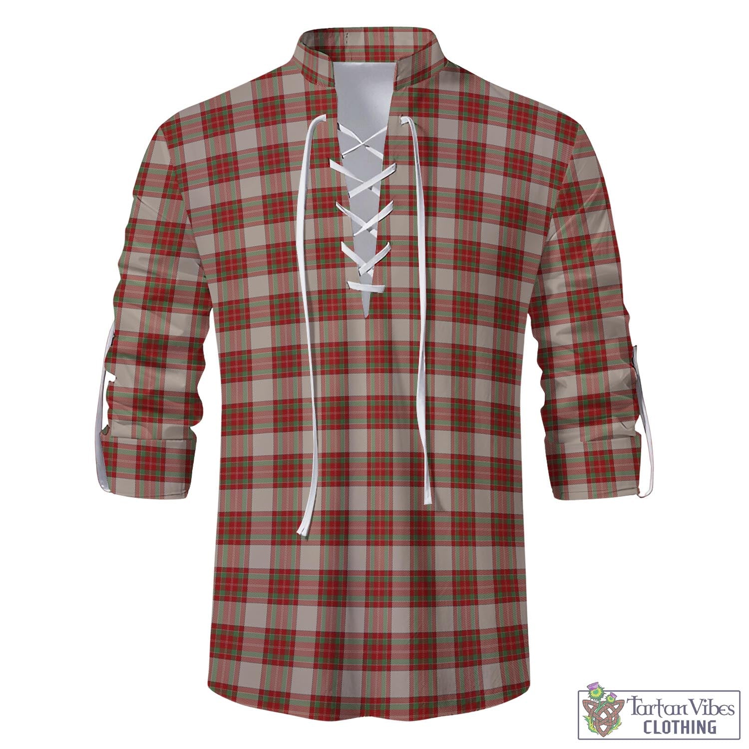 Tartan Vibes Clothing McBrayer Dress Tartan Men's Scottish Traditional Jacobite Ghillie Kilt Shirt