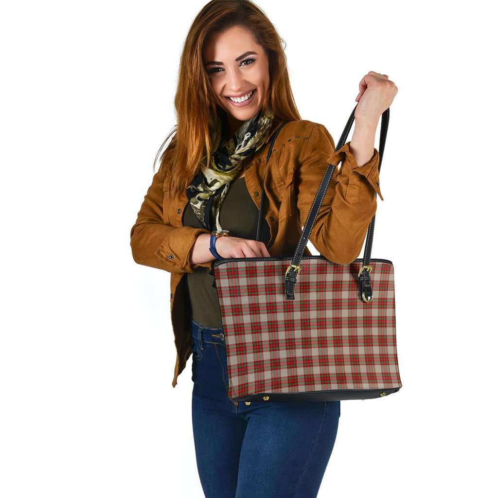 McBrayer Dress Tartan Leather Tote Bag - Tartan Vibes Clothing