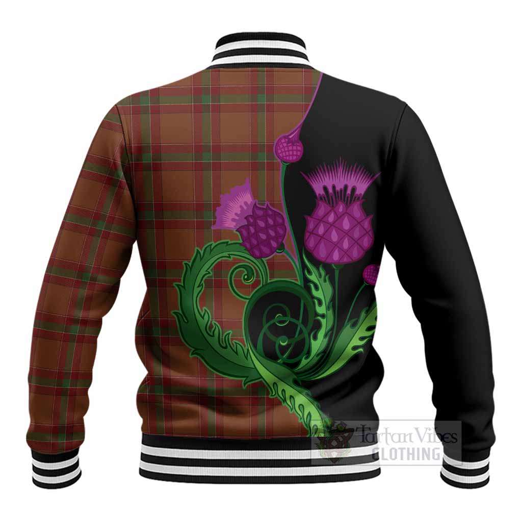McBrayer Tartan Baseball Jacket Traditional Scottish Thistle
