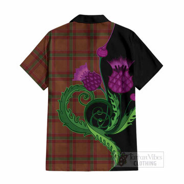 McBrayer Tartan Cotton Hawaiian Shirt Traditional Scottish Thistle