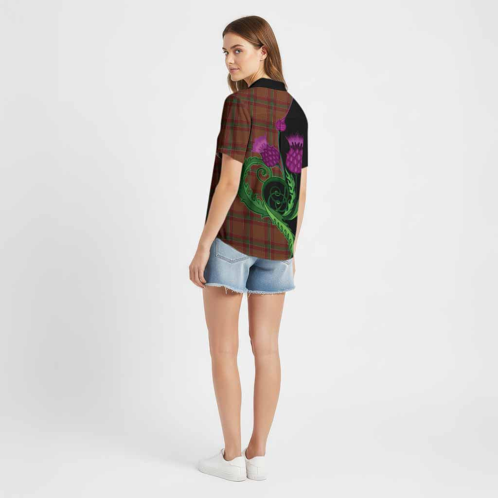 McBrayer Tartan Cotton Hawaiian Shirt Traditional Scottish Thistle