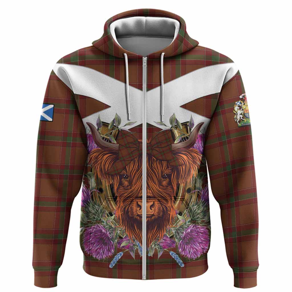 McBrayer Tartan Hoodie Scottish Thistle Heilan Coo
