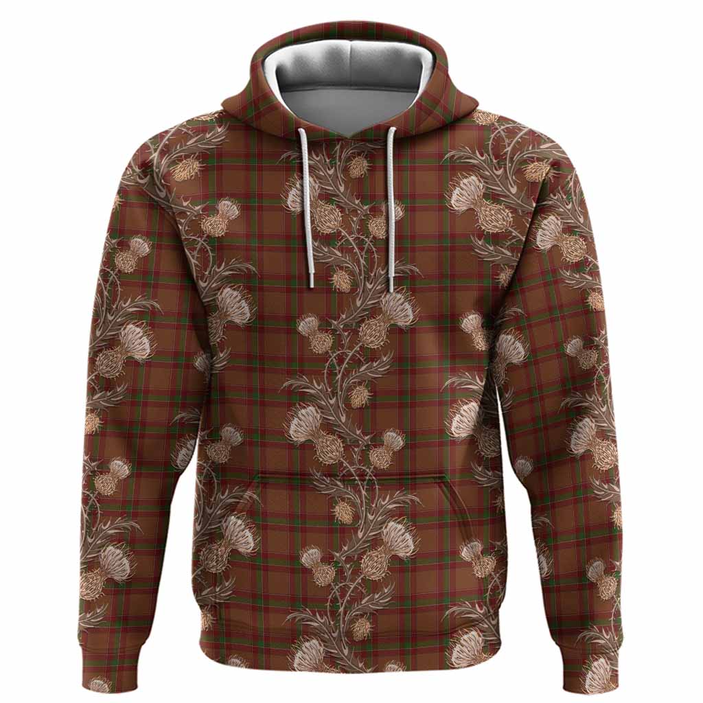 McBrayer Tartan Hoodie Seamless Scottish Thistle Flowers
