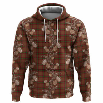 McBrayer Tartan Hoodie Seamless Scottish Thistle Flowers